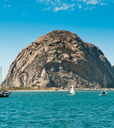 Morro Rock and Morro Bay coastline